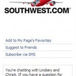 Image for article on southwest airlines showing personality on facebook fan page.